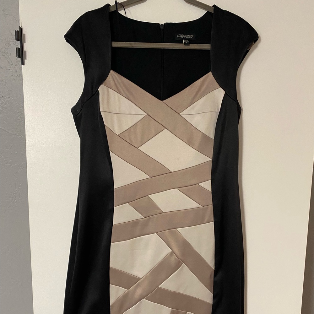 Gold and Black Cocktail Dress